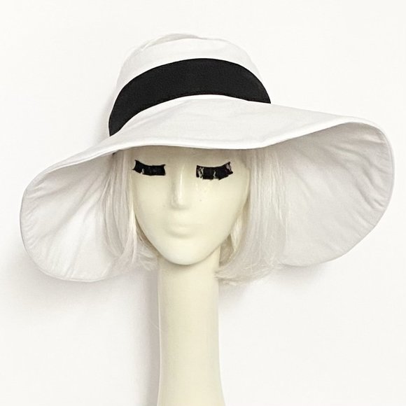 White Sun Visor Wide Brim Hat